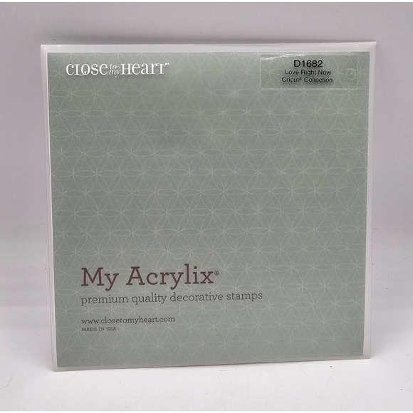 Close To My Heart Other - Close to My Heart - Cricut Love Right Now D1682 Acrylic Cling Stamp